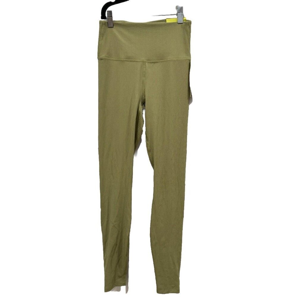 All In Motion Women's XS Leggings Olive Green Ultra‎ High-Rise Rib 27" New